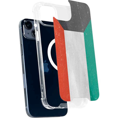 Kuwait Flag Distressed iPhone 14 Plus MagSafe Case